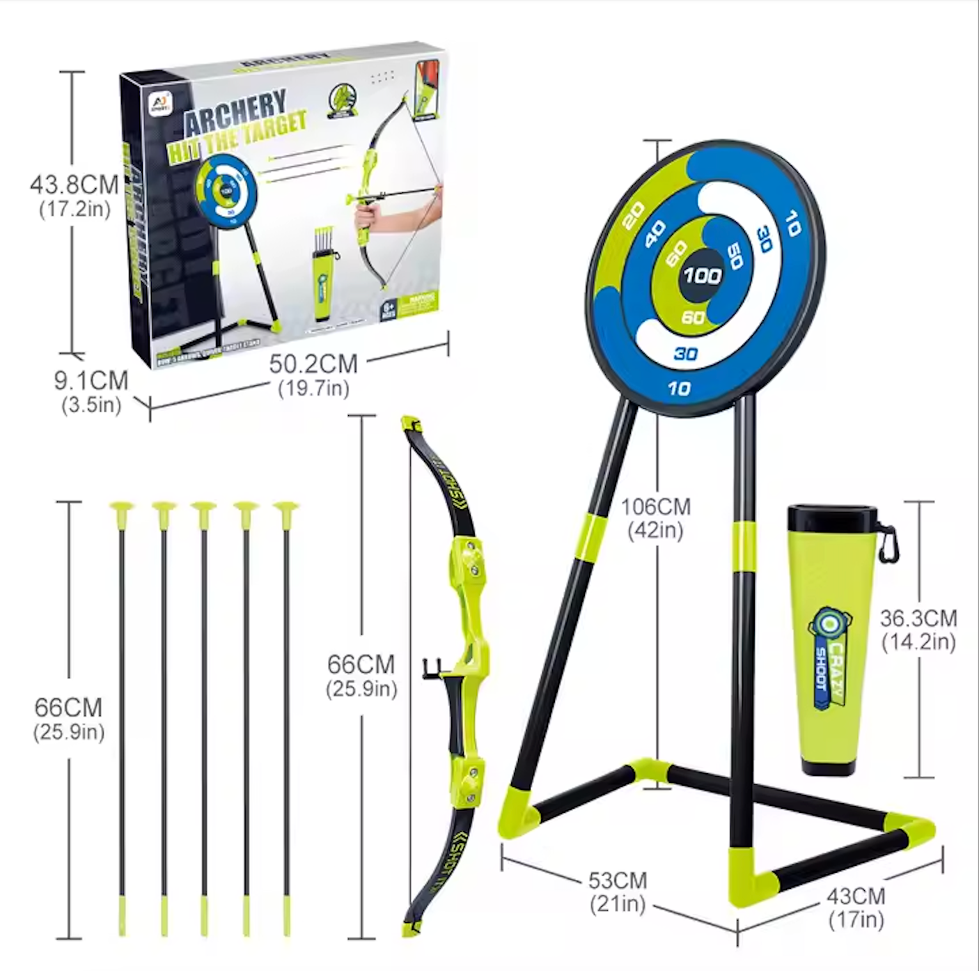 BOW AND ARROW SET (W/5 EVA ARROWS)