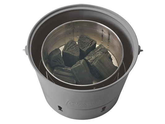 Coleman Party Pail Charcoal Camp Grill Gray
