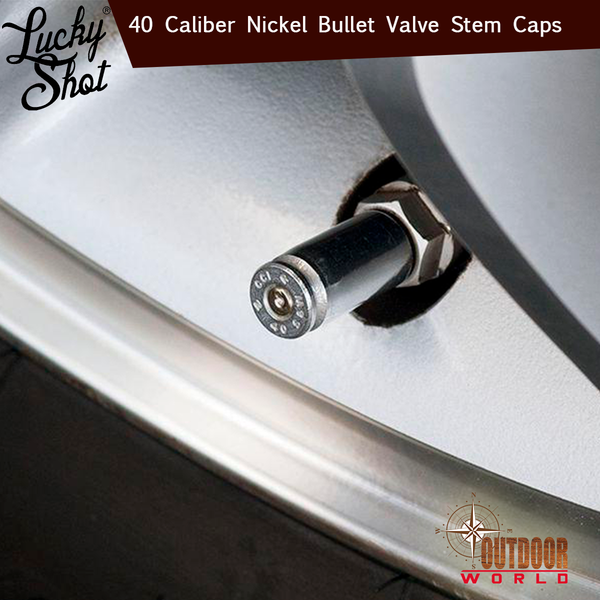 40 Caliber Nickel Bullet Valve Stem Caps