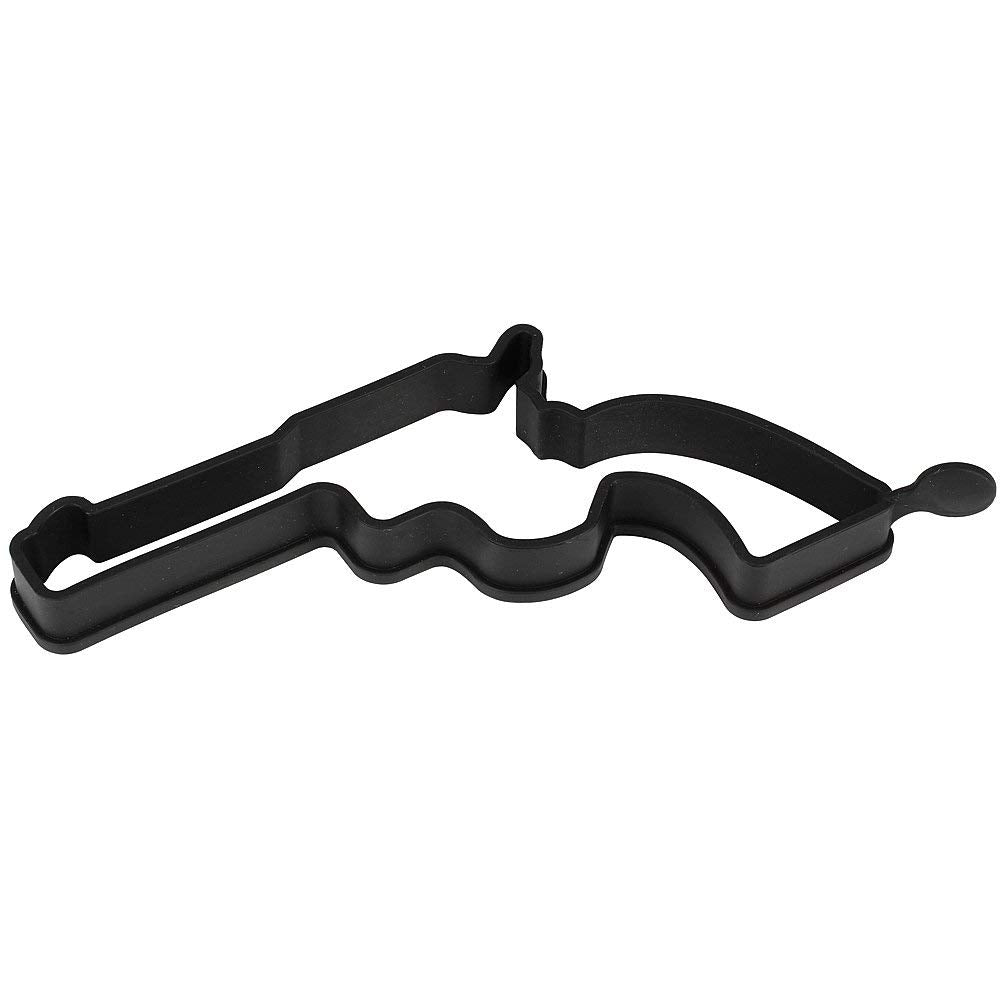 #CBG-1006 Caliber Gourmet Fired Eggs Egg Mold, shaped like a gun, 100% silicone, blac