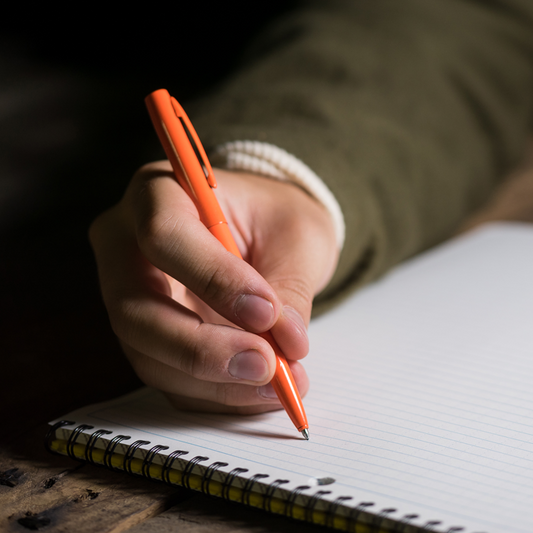 ORANGE METAL CLICKER PEN – Black Ink #OR97