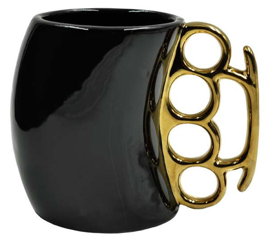#CBG-1026 Caliber Gourmet Brass Knuckles Handle Coffee Mug