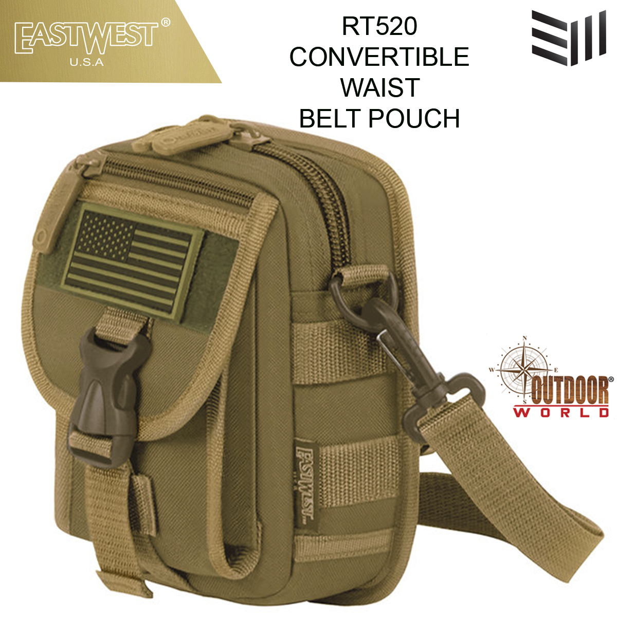 RT520 CONVERTIBLE WAIST BELT POUCH