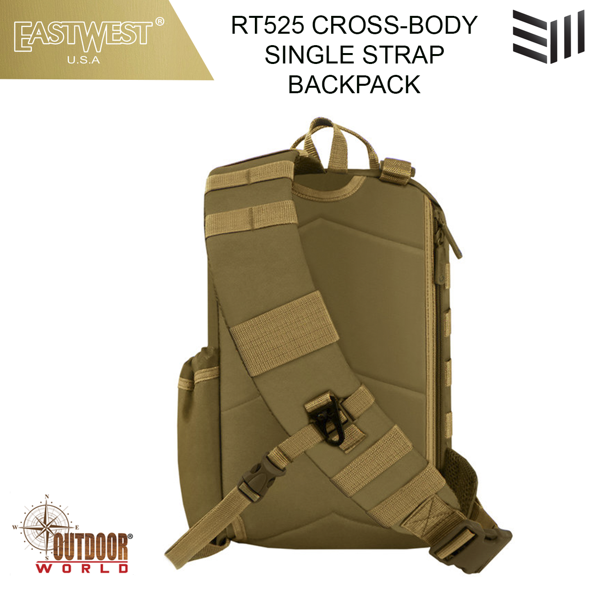 RT525 CROSS-BODY SINGLE STRAP BACKPACK