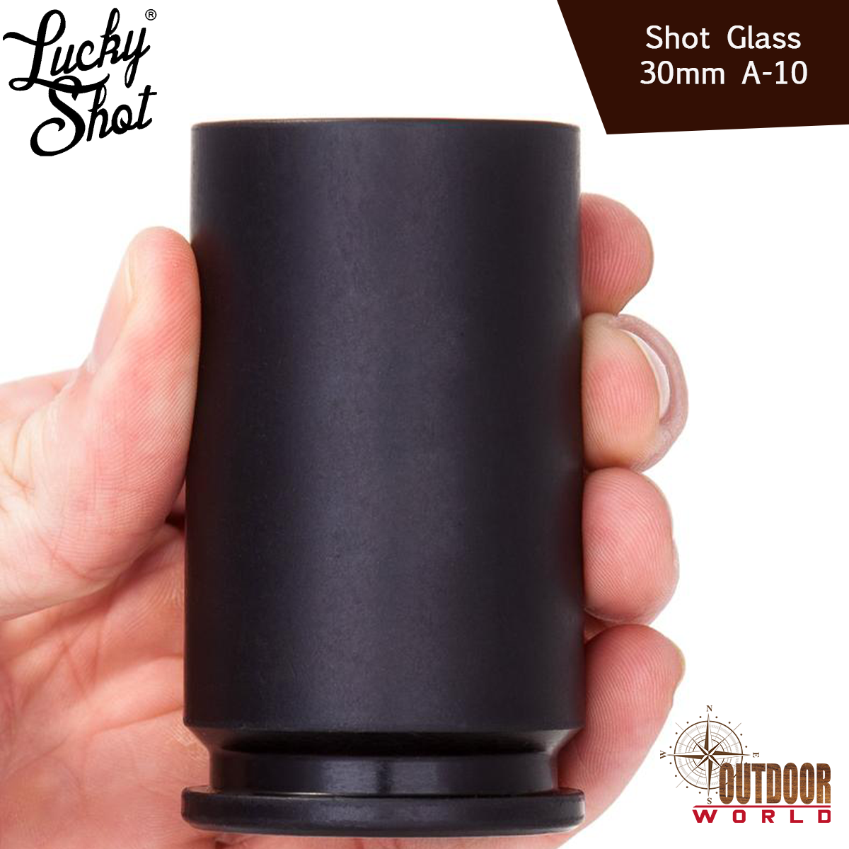 SH30-BKBP / Shot Glass - 30mm A-10 - Black - Blister Pack
