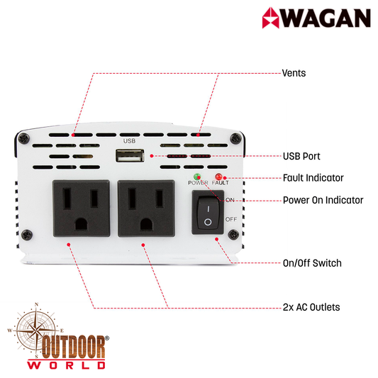 #3718 SlimLine AC Inverter 800 Watt (MSW)