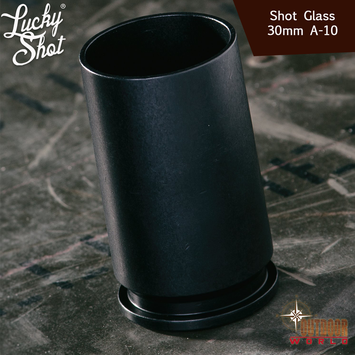 SH30-BKBP / Shot Glass - 30mm A-10 - Black - Blister Pack