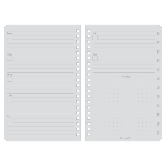 Side Spiral Undated Planner No. P52