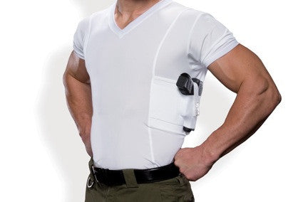 UTUC #T0420BK-XL Concealment Mens V-Neck Shirt