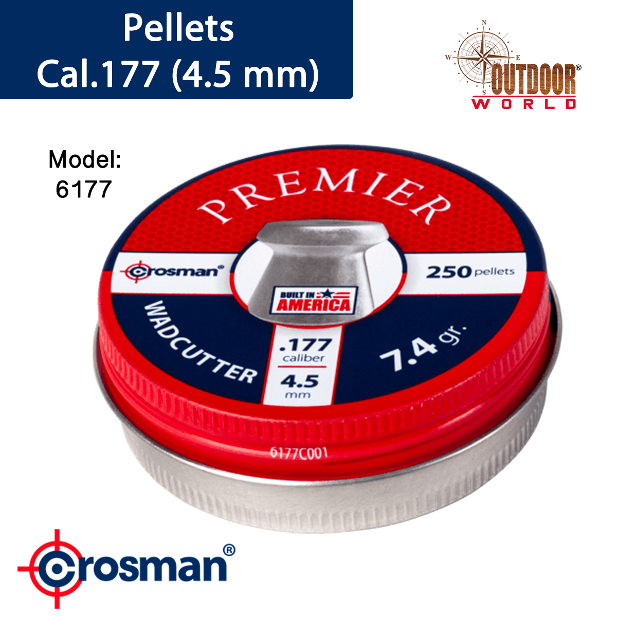 WADCUTTER PELLET CAL.177 (4.5 MM)