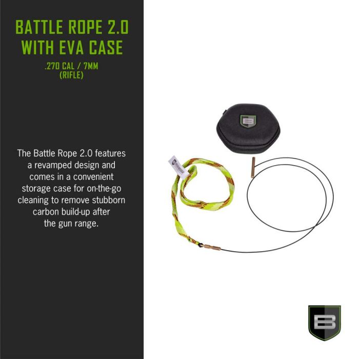 Breakthrough Clean Technologies Rifle Battle Rope 2.0 w/ EVA Case, 270, .284 Caliber & 7mm, Multi-Color