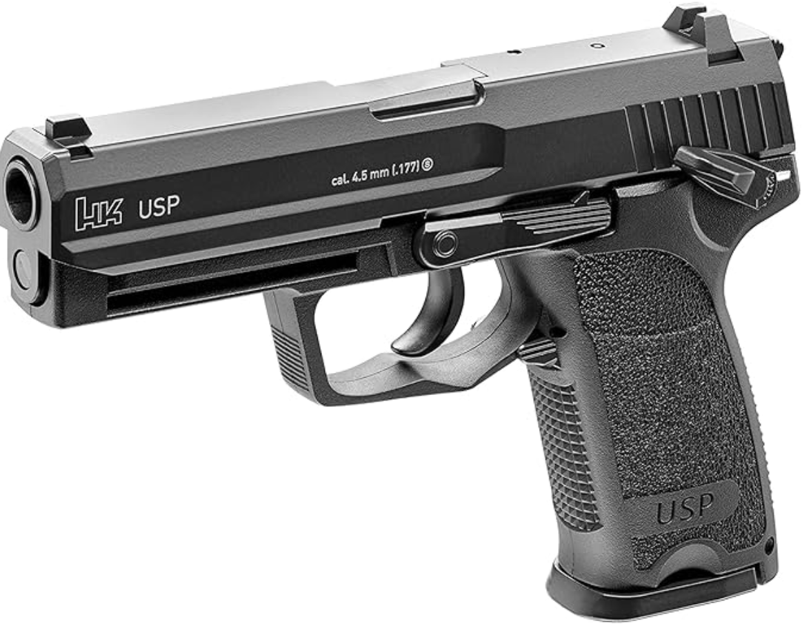 H&K USP CO2 BB PISTOL - BLACK DISPARO