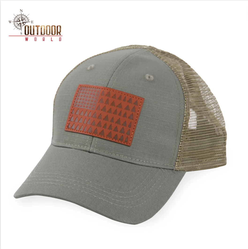 AMERICAN FLAG (TREES) - TRUCKER MESH HAT