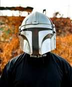 Medieval Warrior Mandalorian Helmet With Stand