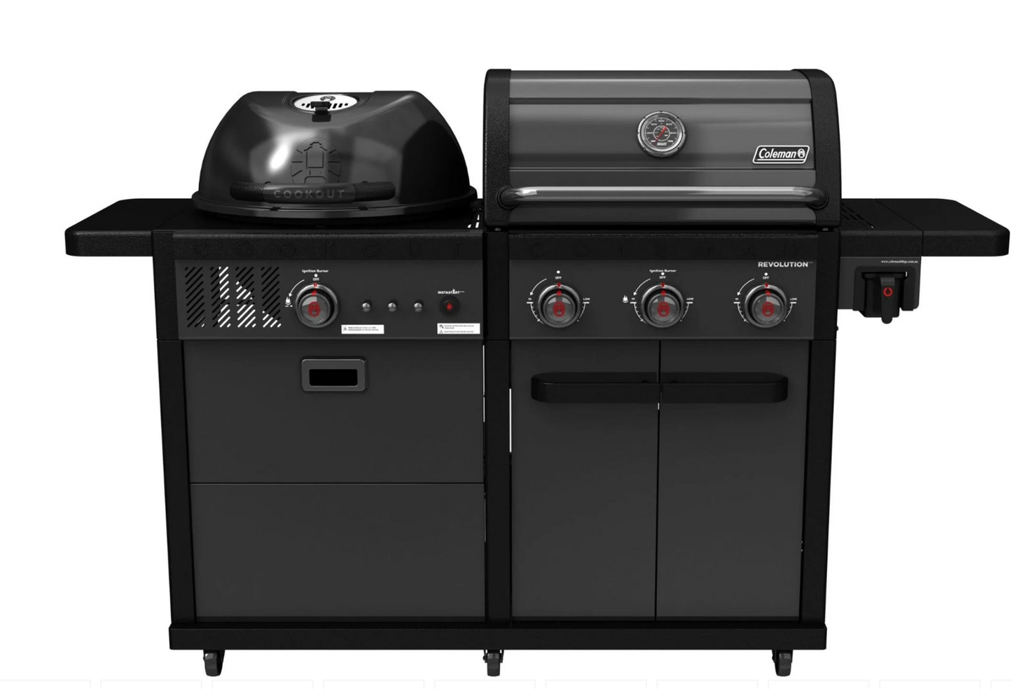 Revolution Dual Fuel 2-in-1 Combination 45,000 BTU 3-Burner Gas Grill and Charcoal Kettle Grill