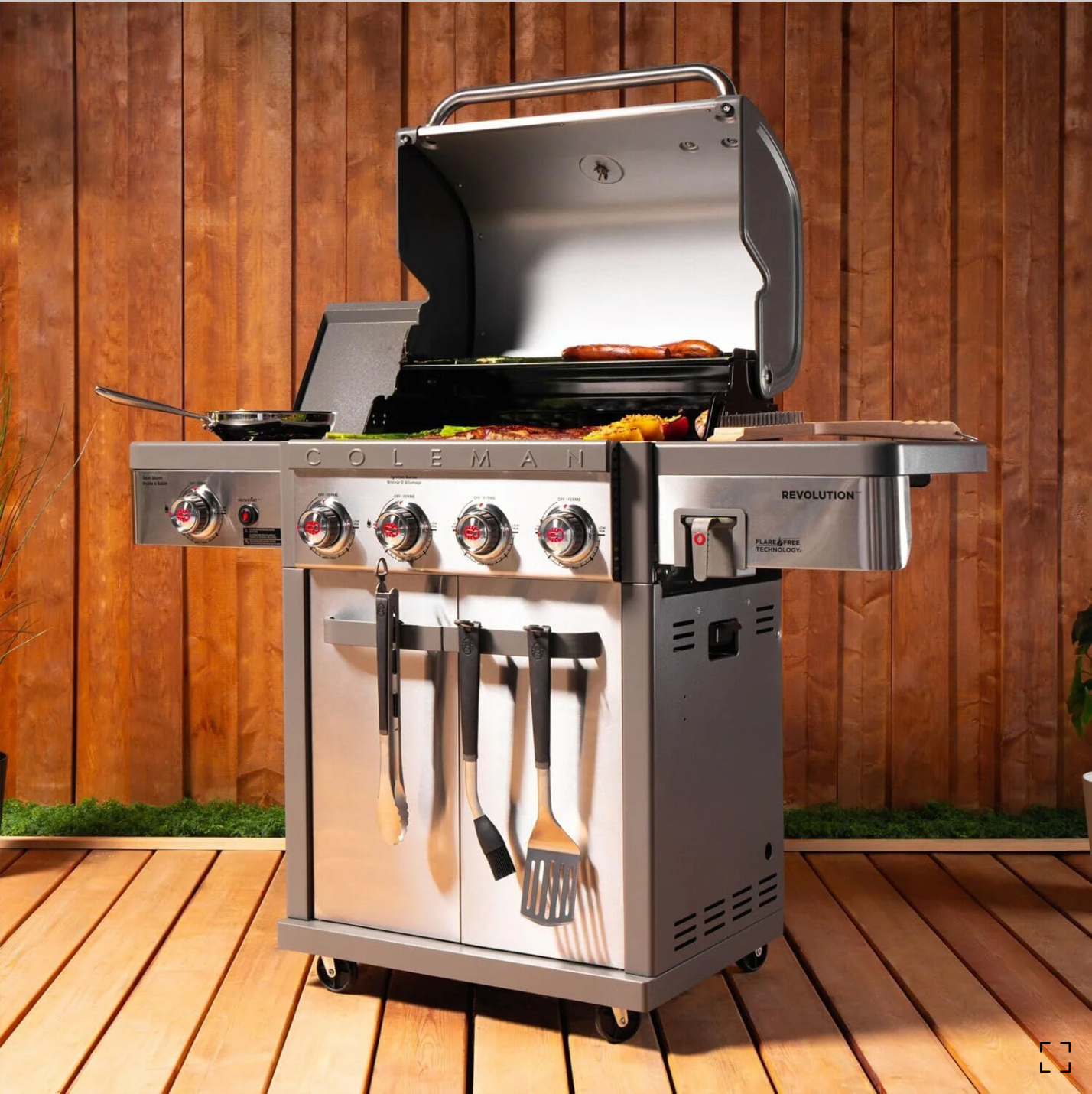 Revolution 4-Burner Gas BBQ Grill with Side Burner