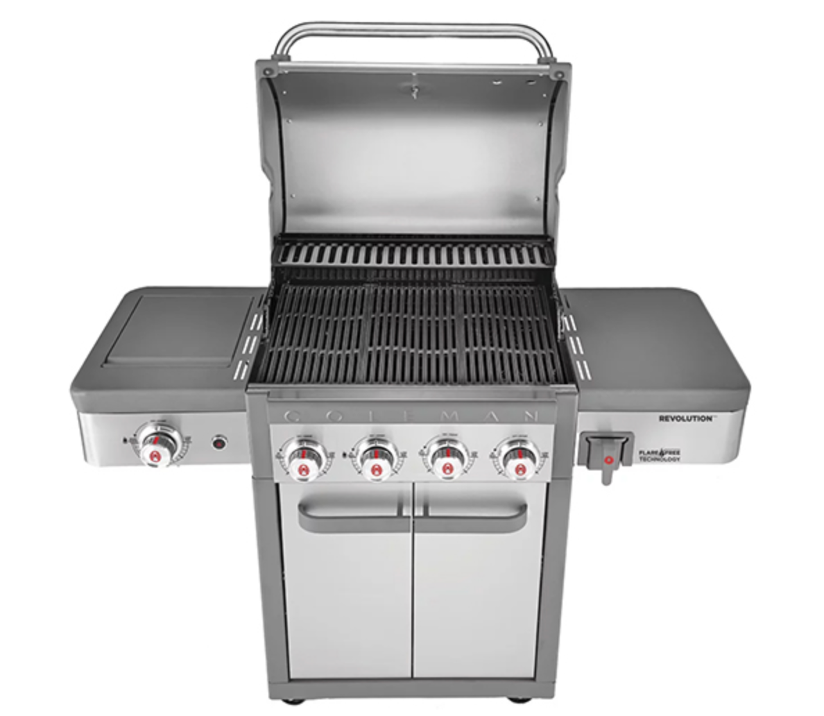 Revolution 4-Burner Gas BBQ Grill with Side Burner