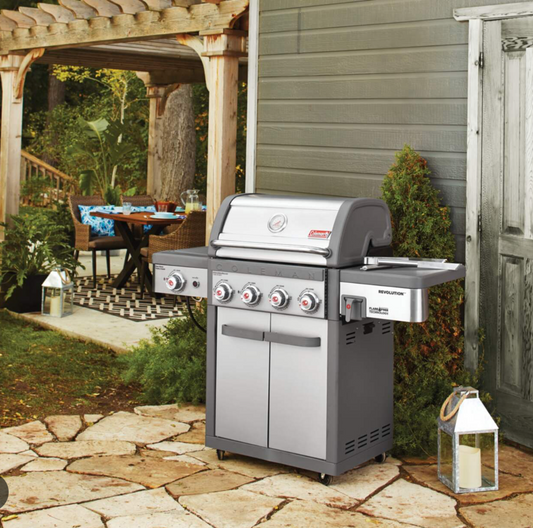 Revolution 4-Burner Gas BBQ Grill with Side Burner