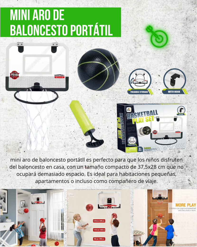 Aro de baloncesto para puerta