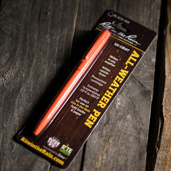 ORANGE METAL CLICKER PEN – Black Ink #OR97