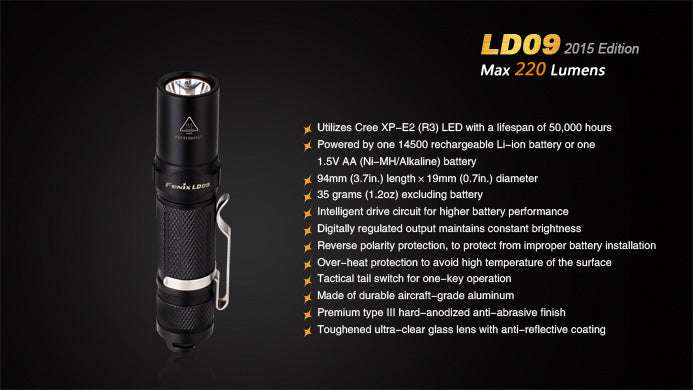 LD09 FENIX 220 LUMENES