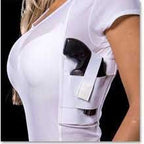 UTUC #T0760WH-L Concealment Womens Scoop Neck Shirt