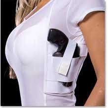 UTUC #T0760WH-L Concealment Womens Scoop Neck Shirt
