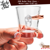 LSBSG-ML / .308 Bullet Shot Glass – Molon Labe (1.82 oz)