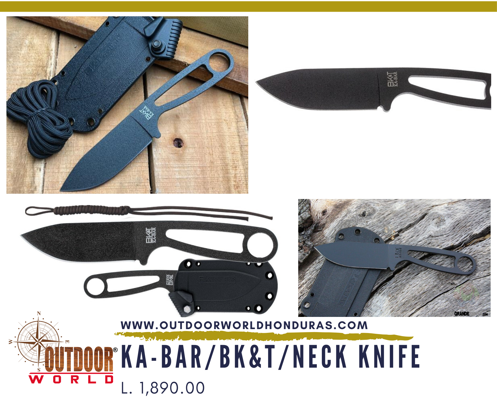 KA-BAR BK&T Neck Knife
