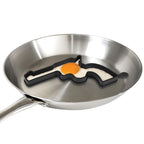 #CBG-1006  Caliber Gourmet Fired Eggs Egg Mold, shaped like a gun, 100% silicone, blac