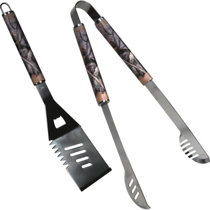 RIVERS EDGE BBQ TOOL APRON OVEN CAMO 4 PIECE MITT SET W/ BOTTLE OPENER