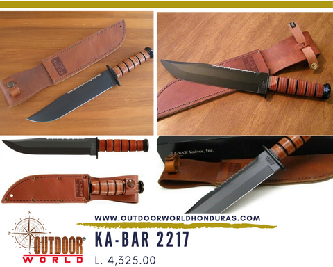 KA-BAR 2217 Big Brother Knife with Leather Handle