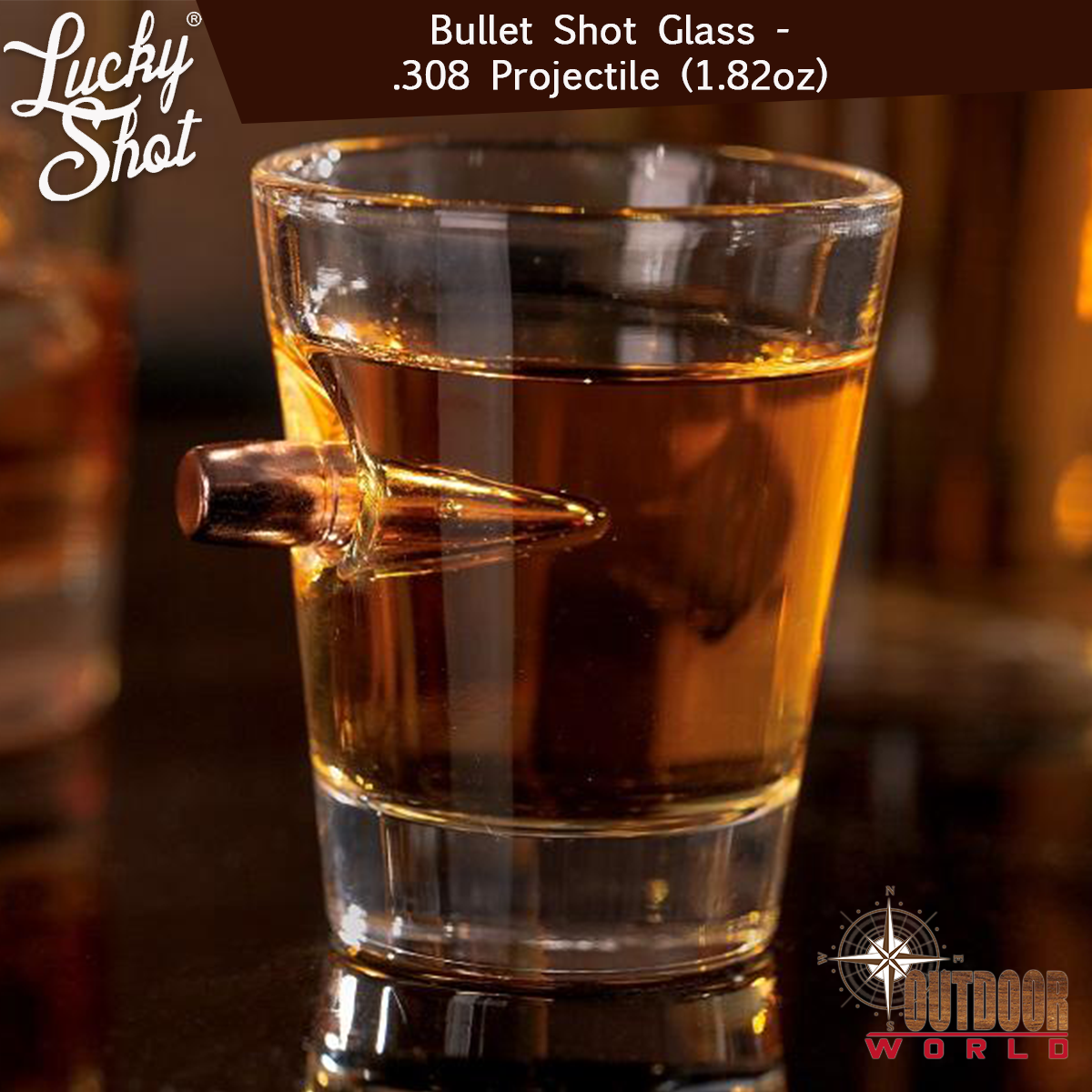 LSBSG-308 / Bullet Shot Glass - .308 Projectile (1.82oz)