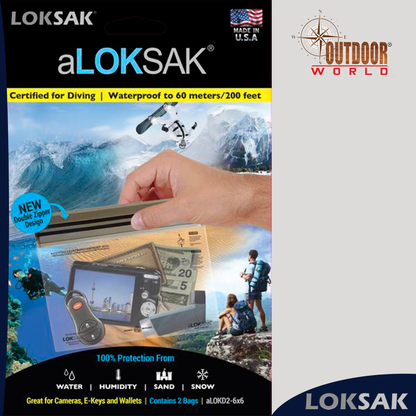 EU-aLOKD2-6x6 aLOKSAK Double Zipper Bags: Set of Two 6.625" x 5.5"