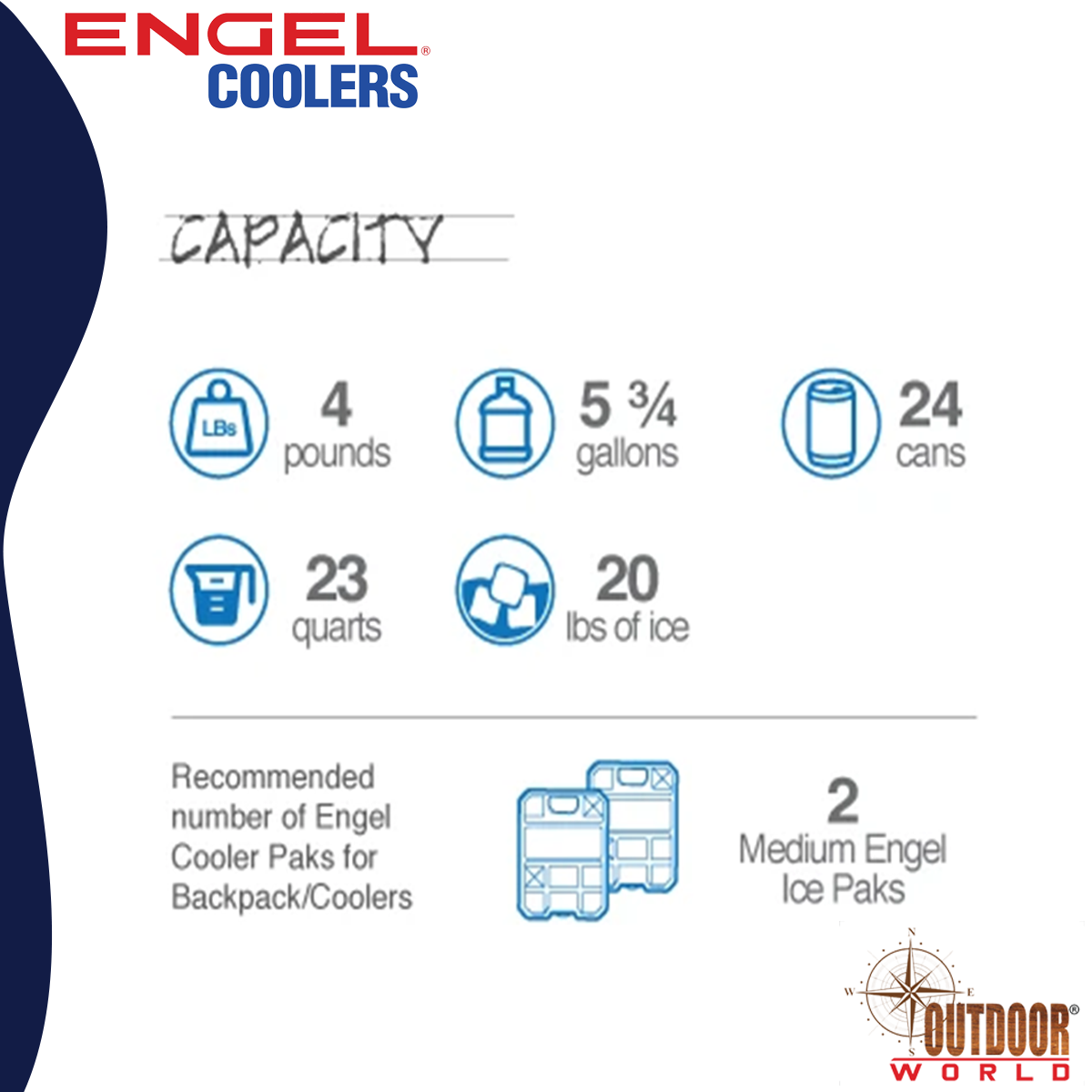 ENGCB2 | Engel 23 Quart High-Performance Backpack Cooler Bag