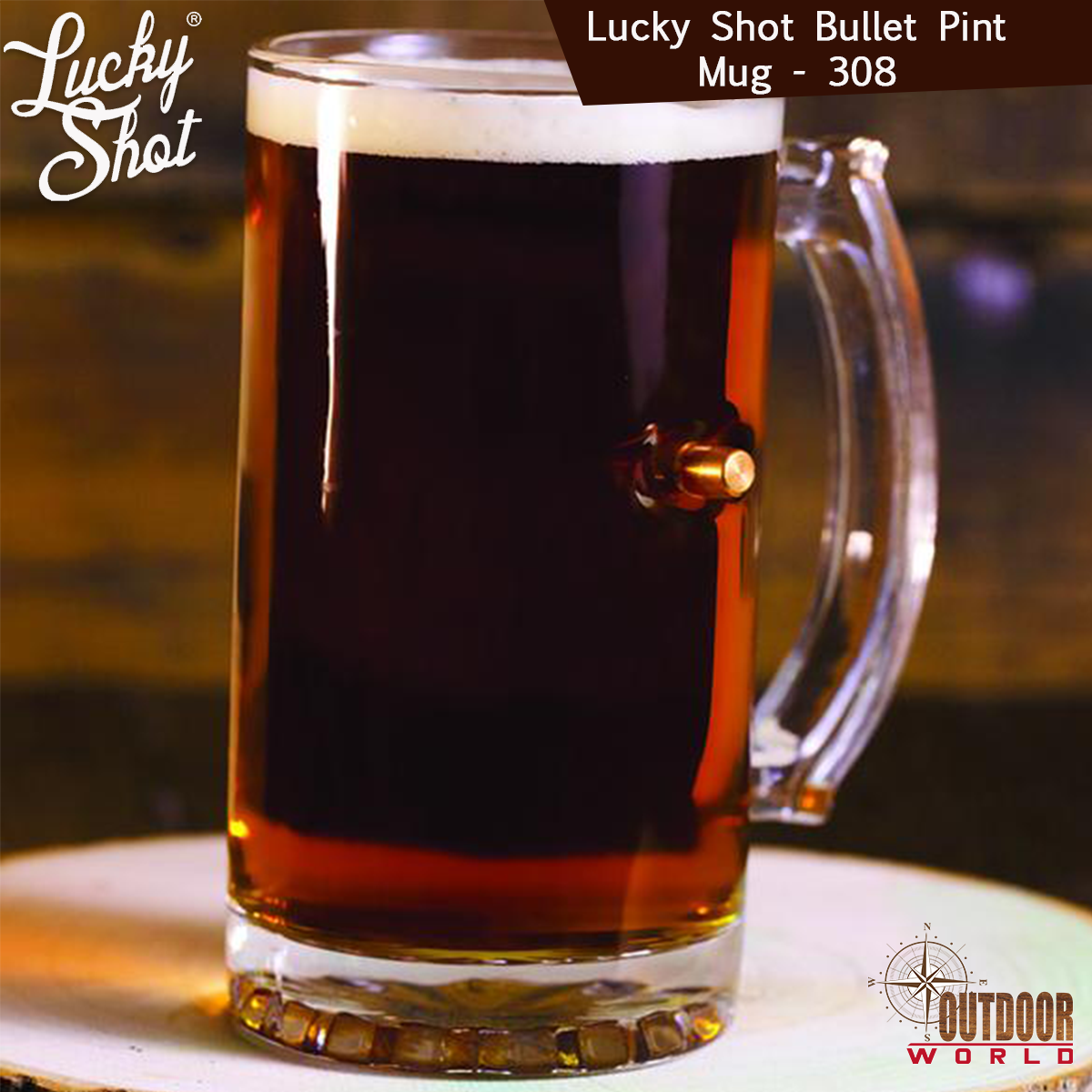 LSBPM-308 / Lucky Shot Bullet Pint Mug - 308