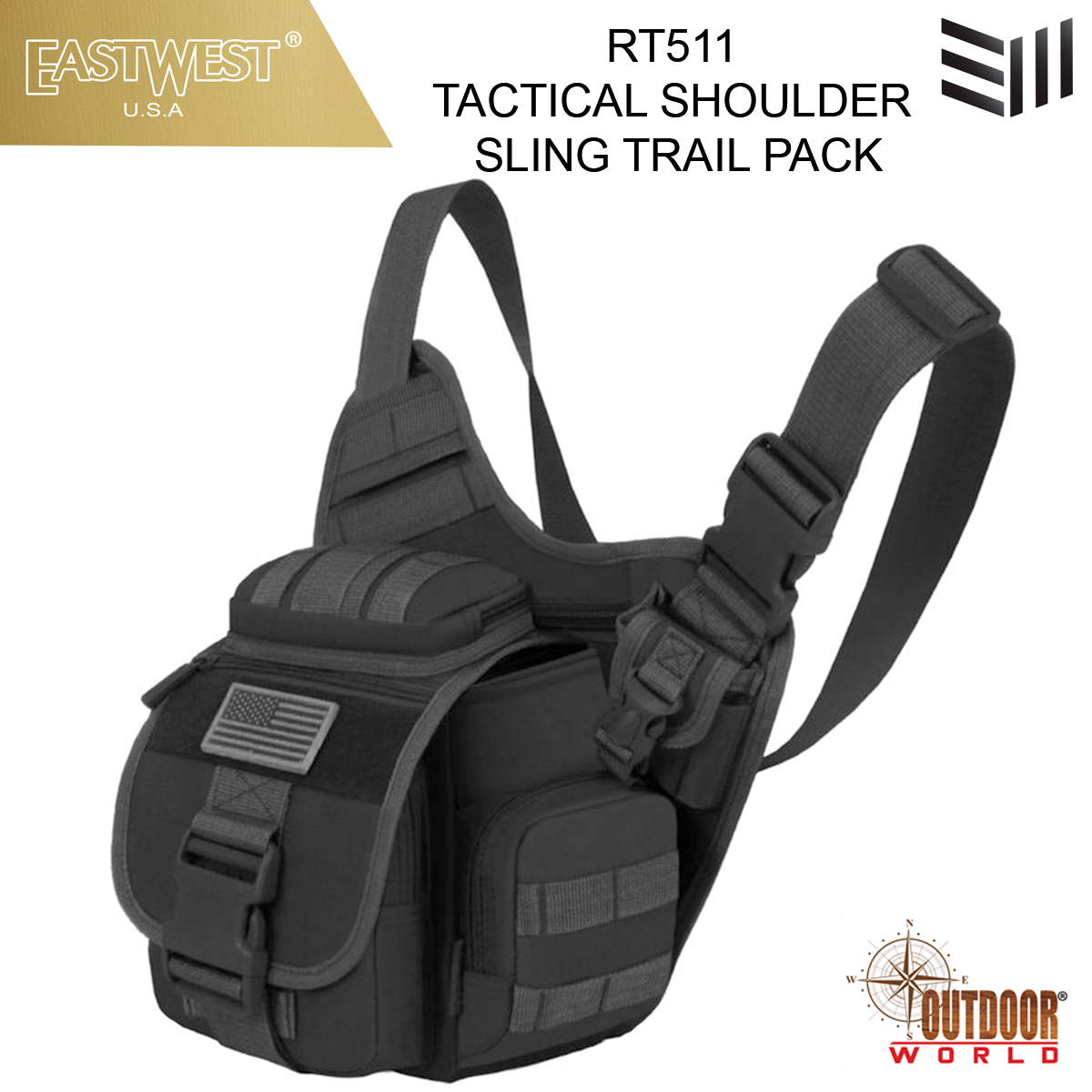 RT511 TACTICAL SHOULDER SLING TRAIL PACK