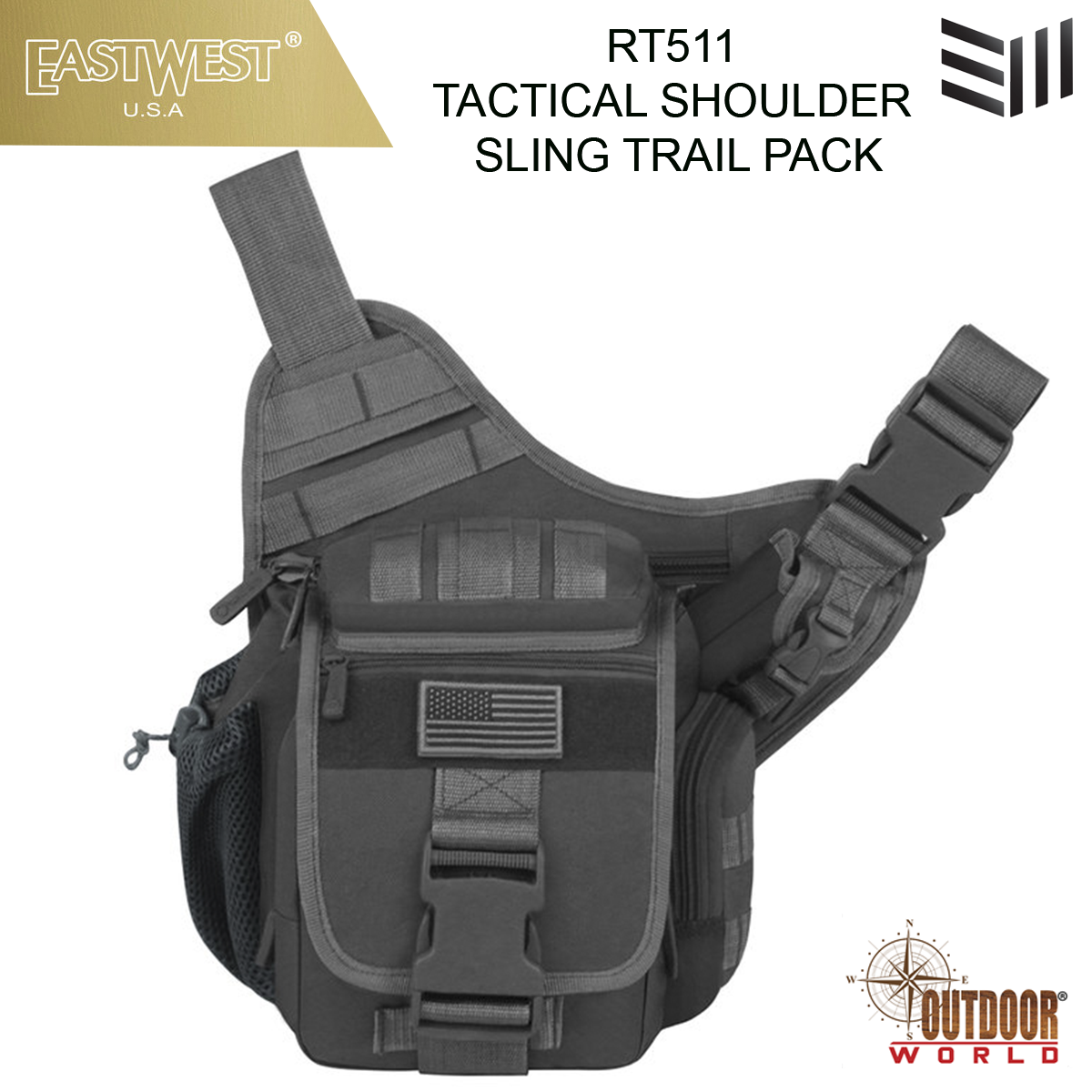 RT511 TACTICAL SHOULDER SLING TRAIL PACK