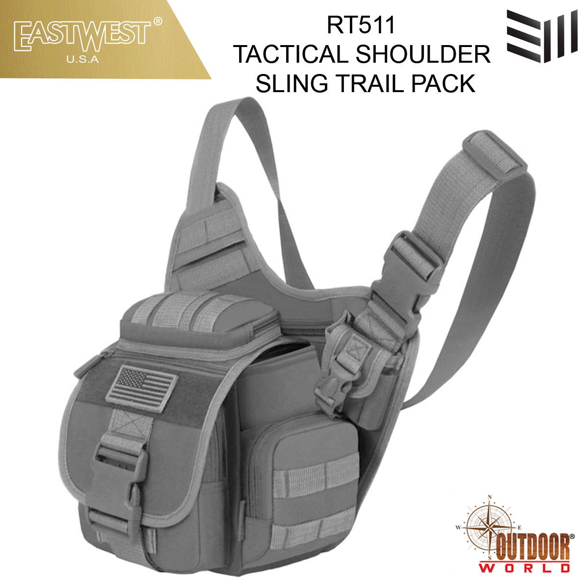 RT511 TACTICAL SHOULDER SLING TRAIL PACK