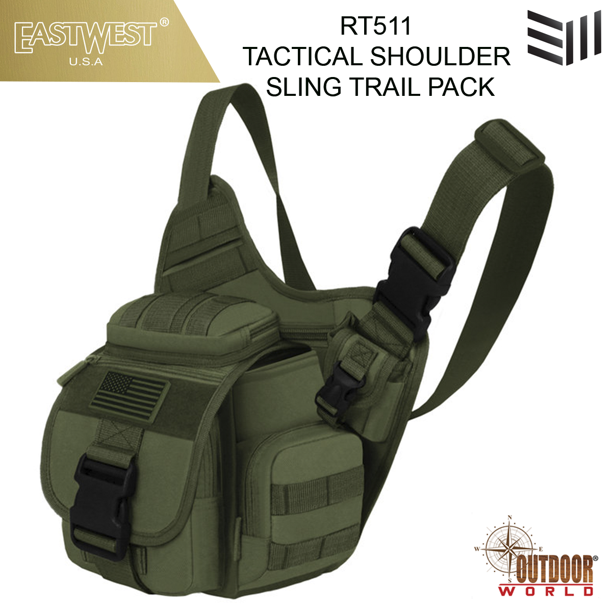 RT511 TACTICAL SHOULDER SLING TRAIL PACK