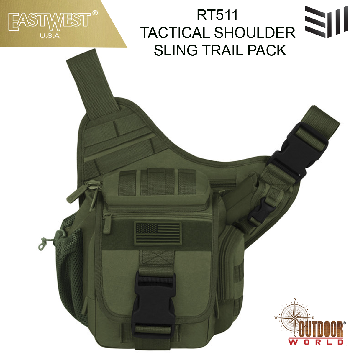 RT511 TACTICAL SHOULDER SLING TRAIL PACK