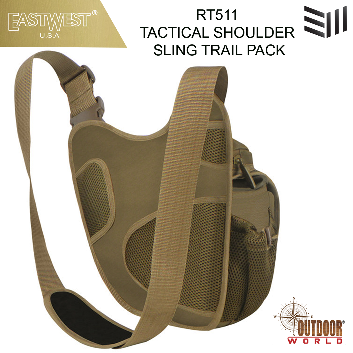 RT511 TACTICAL SHOULDER SLING TRAIL PACK