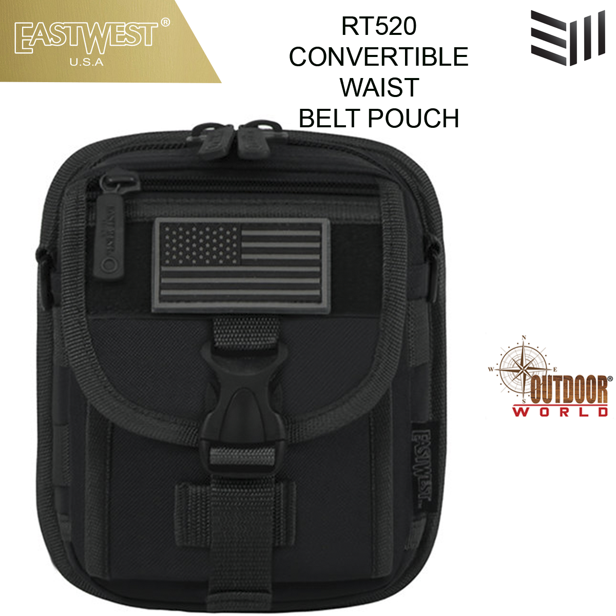 RT520 CONVERTIBLE WAIST BELT POUCH