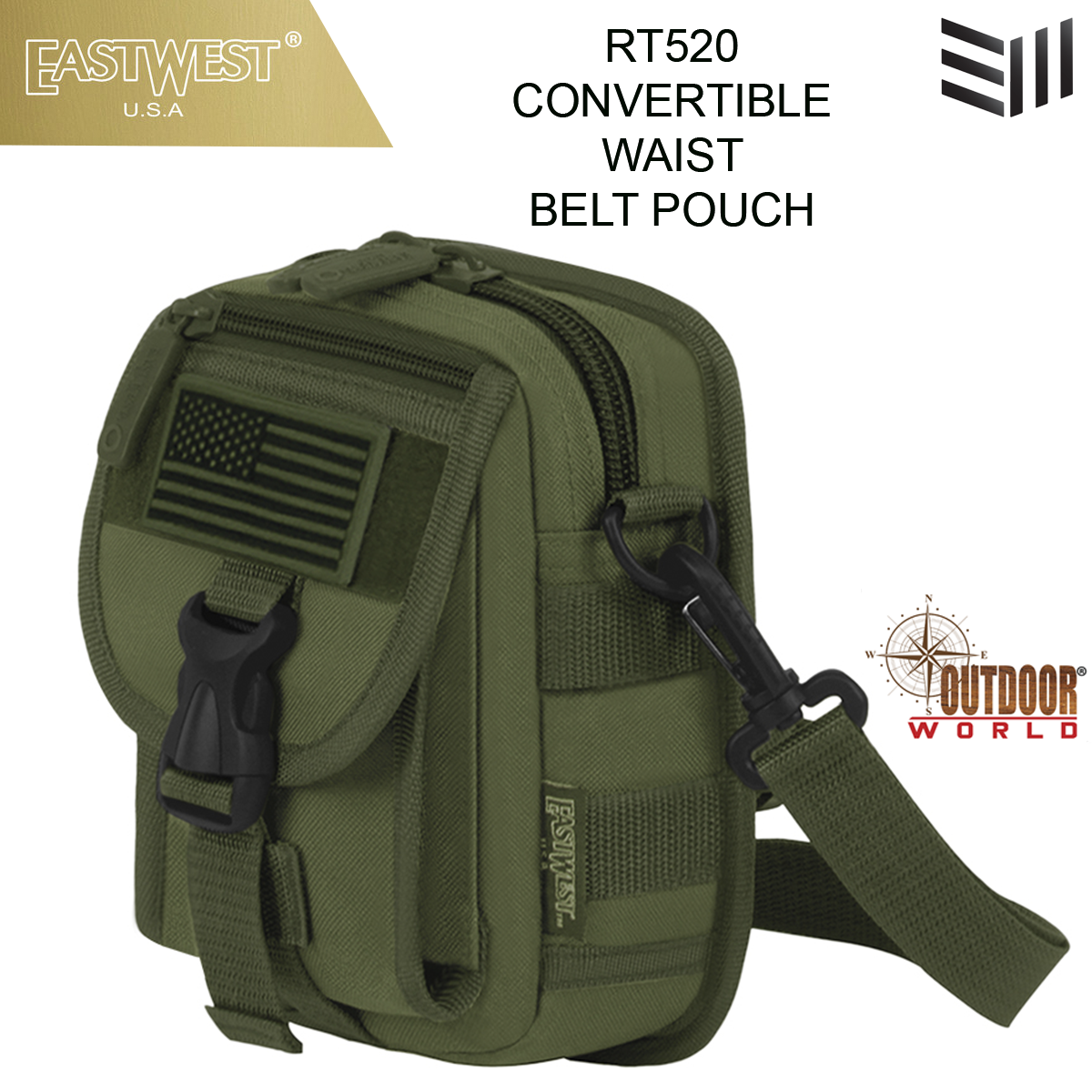 RT520 CONVERTIBLE WAIST BELT POUCH