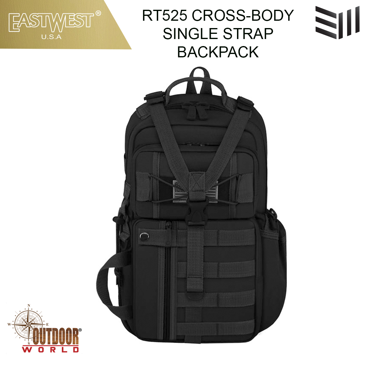 RT525  CROSS-BODY SINGLE STRAP BACKPACK