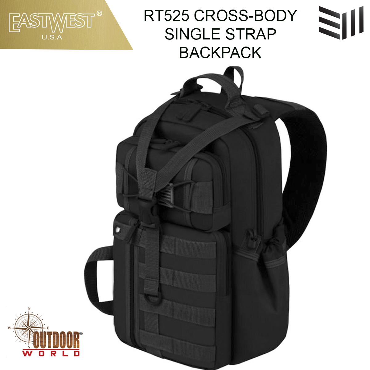 RT525  CROSS-BODY SINGLE STRAP BACKPACK