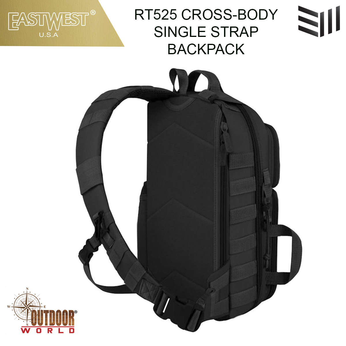 RT525  CROSS-BODY SINGLE STRAP BACKPACK