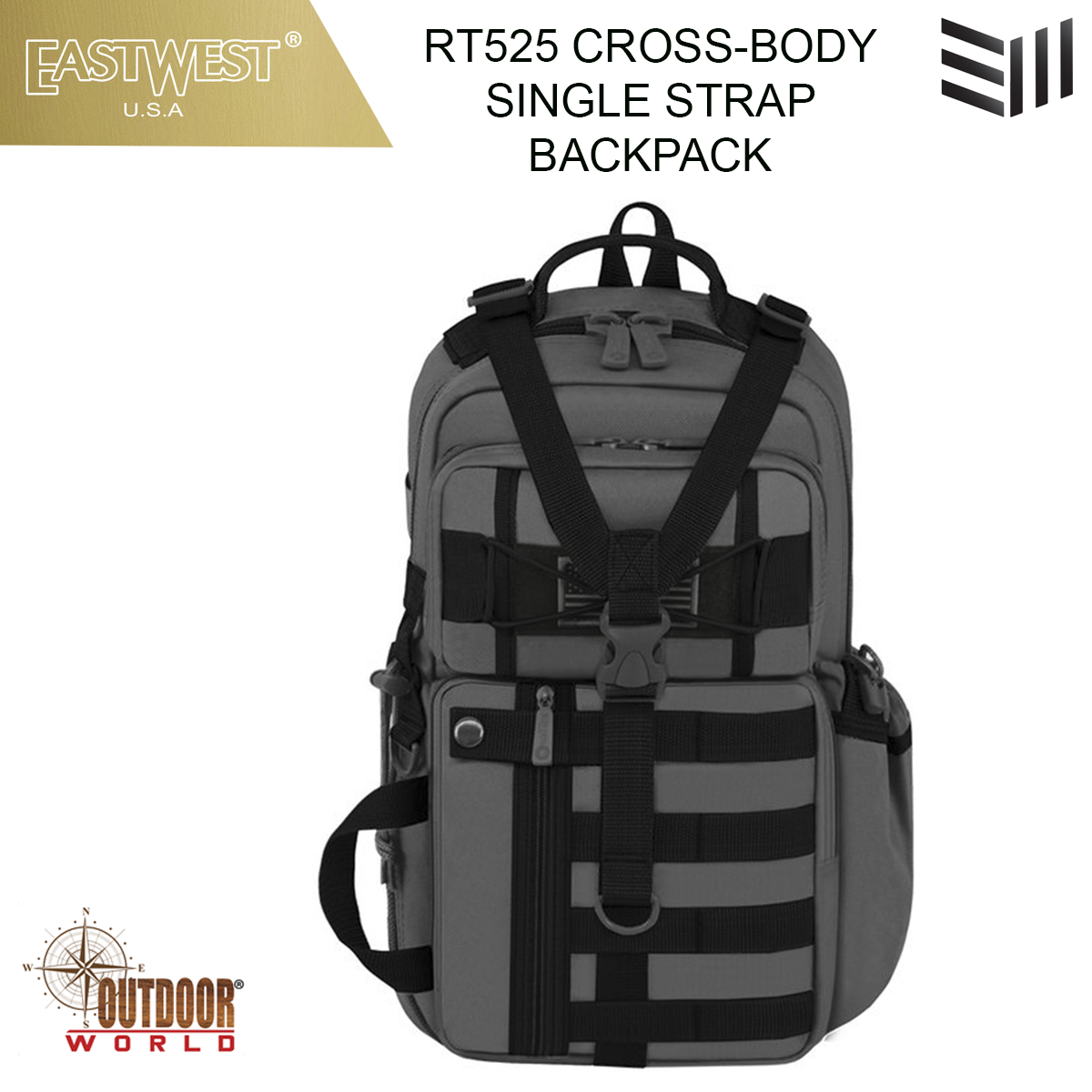 RT525  CROSS-BODY SINGLE STRAP BACKPACK