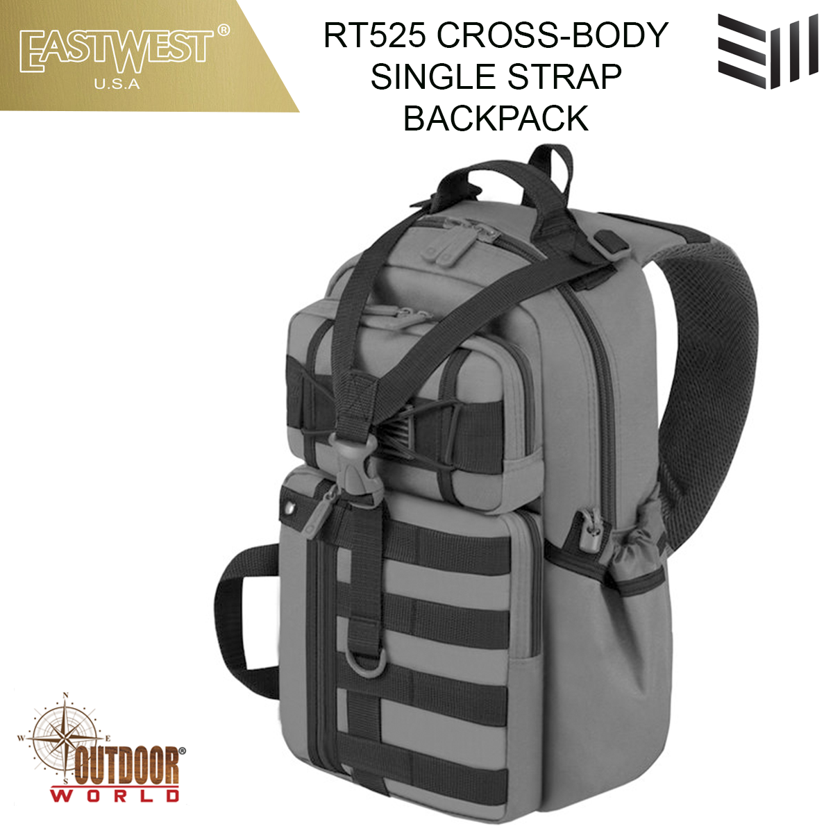 RT525  CROSS-BODY SINGLE STRAP BACKPACK