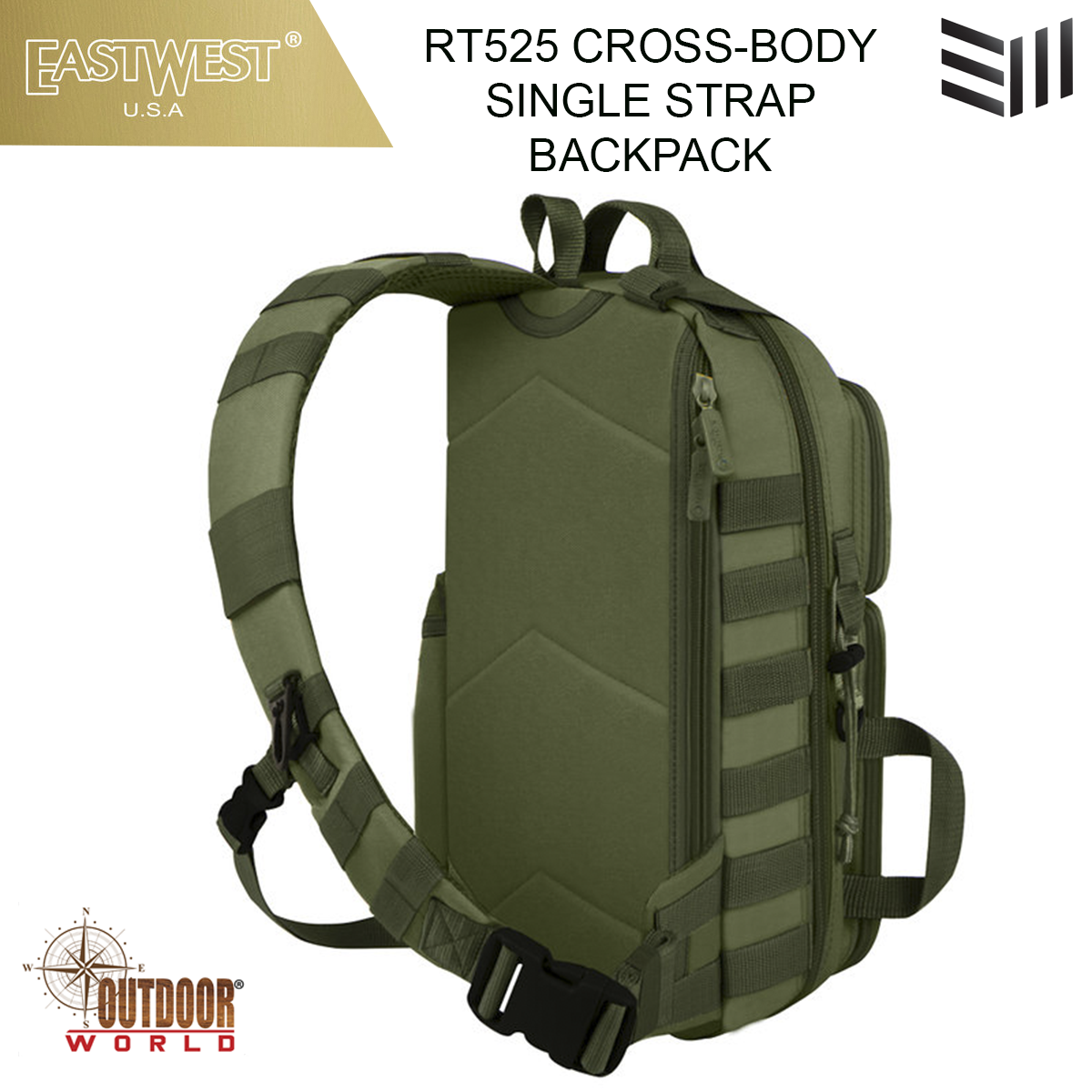 RT525  CROSS-BODY SINGLE STRAP BACKPACK